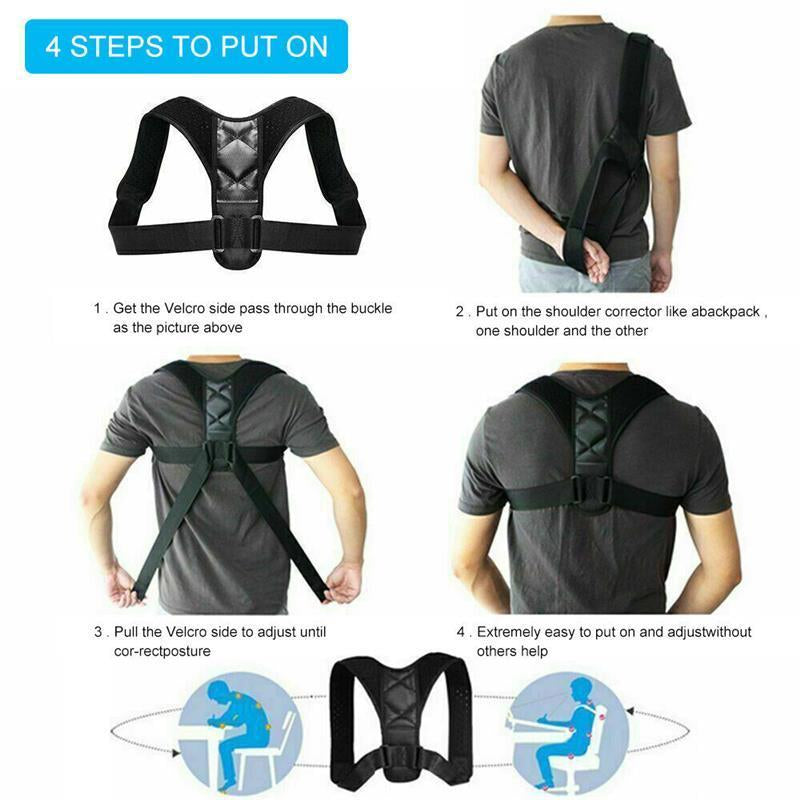 Adjustable Posture Corrector for Back Support